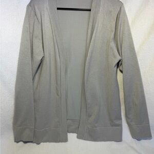 URBAN COCO Gray Tight-Knit Open Cardigan Sweater